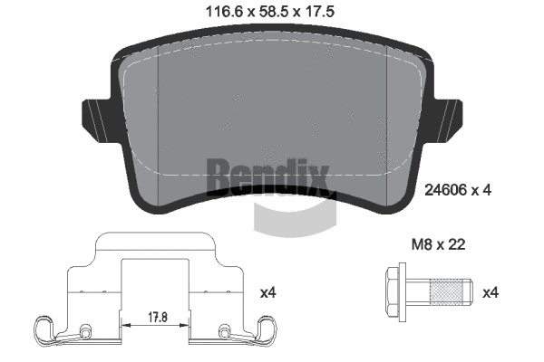 Brake Pad Set, disc brake (BPD1091)
