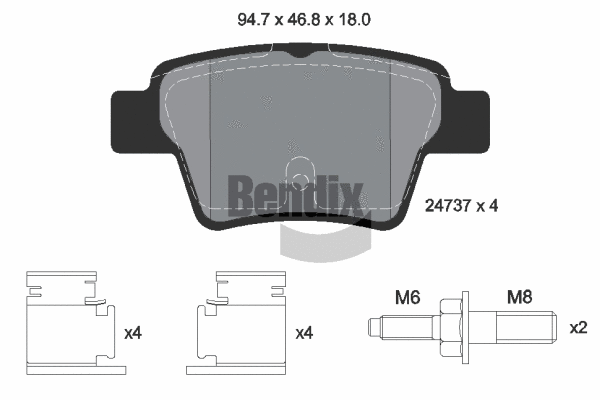 Brake Pad Set, disc brake (BPD1260)