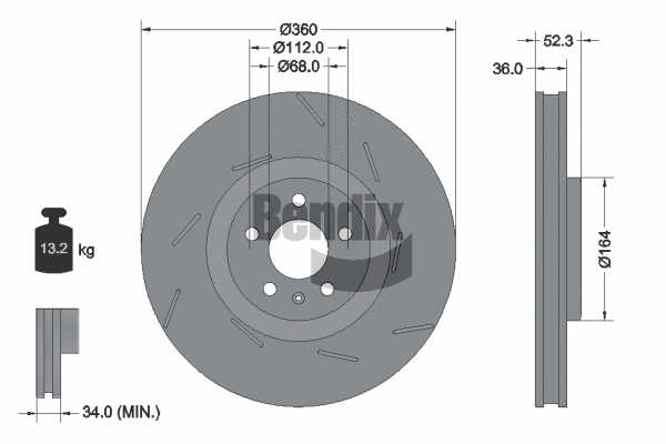 Brake Disc (BDS2284RHC)
