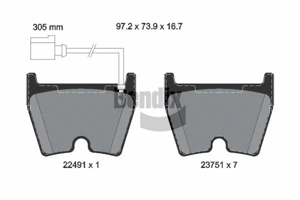 Brake Pad Set, disc brake (BPD2382)