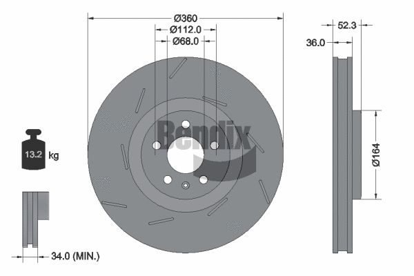Brake Disc (BDS2284LHC)