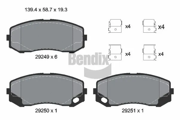 Brake Pad Set, disc brake (BPD2294)