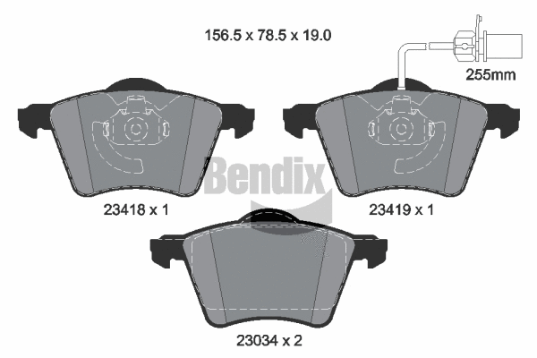 Brake Pad Set, disc brake (BPD1351)