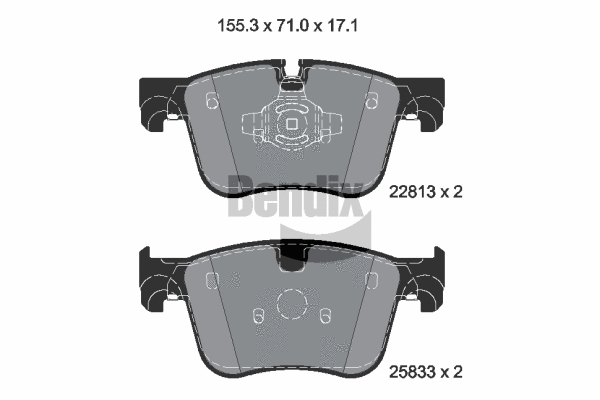 Brake Pad Set, disc brake (BPD1573)