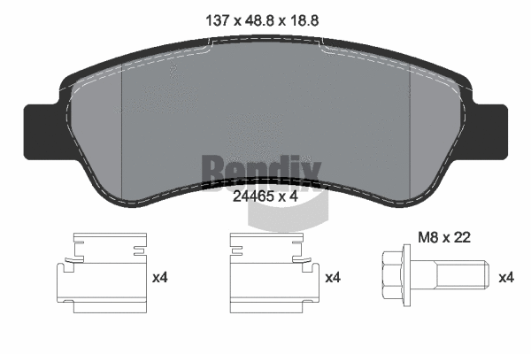 Brake Pad Set, disc brake (BPD1050)