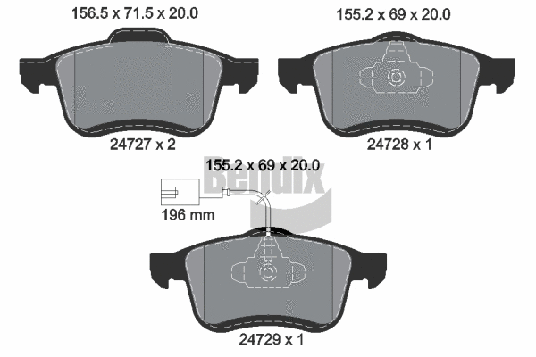 Brake Pad Set, disc brake (BPD1251)