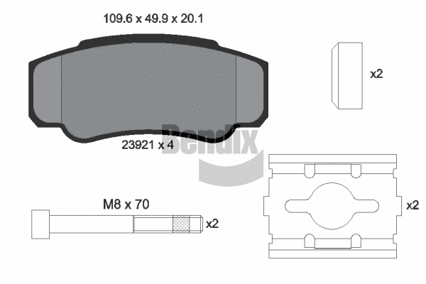 Brake Pad Set, disc brake (BPD1340)