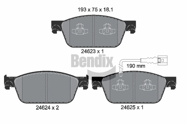Brake Pad Set, disc brake (BPD1450)