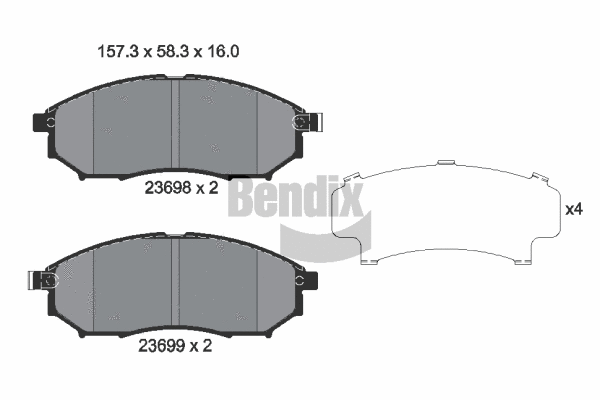 Brake Pad Set, disc brake (BPD1215)