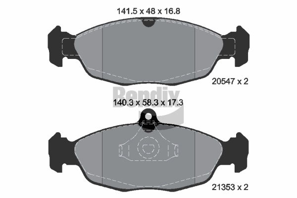 Brake Pad Set, disc brake (BPD1052)