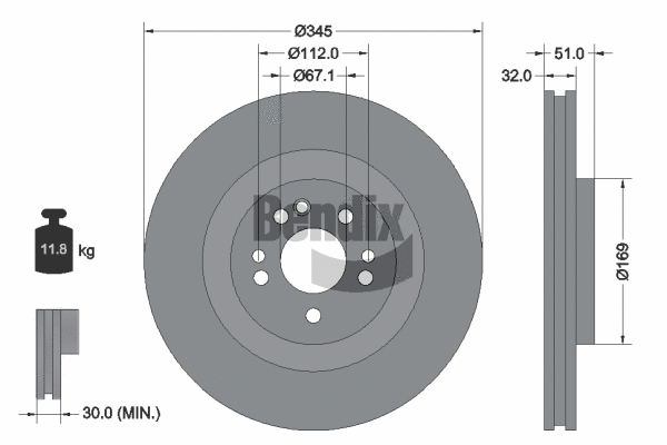 Brake Disc (BDS1337HC)