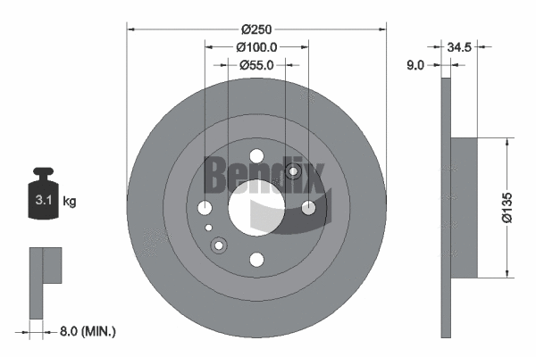 Brake Disc (BDS1854)