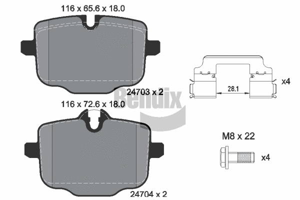 Brake Pad Set, disc brake (BPD1467)