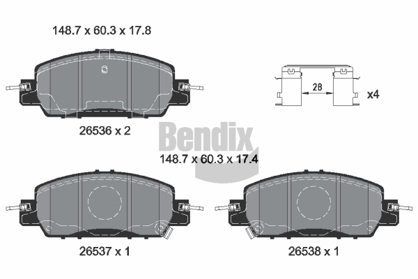 Brake Pad Set, disc brake (BPD2413)