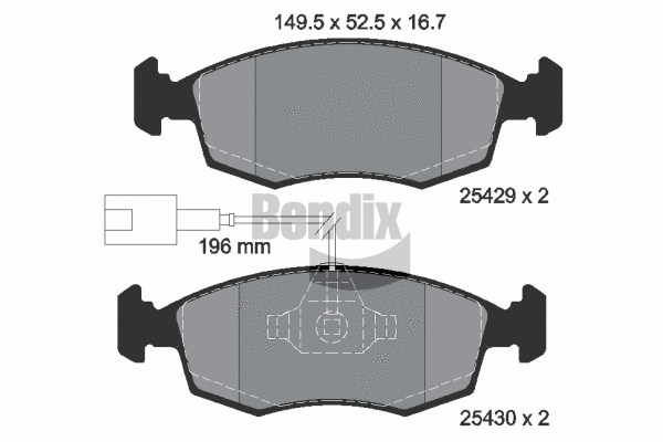 Brake Pad Set, disc brake (BPD1033)