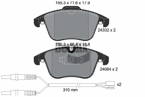 Brake Pad Set, disc brake (BPD1135)