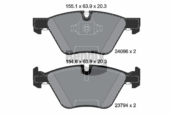 Brake Pad Set, disc brake (BPD1276)