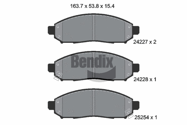 Brake Pad Set, disc brake (BPD1575)