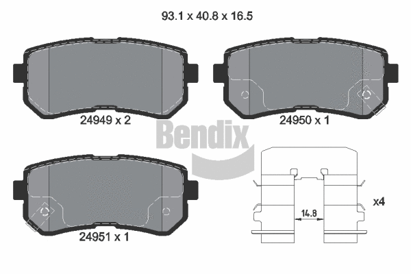 Brake Pad Set, disc brake (BPD1431)