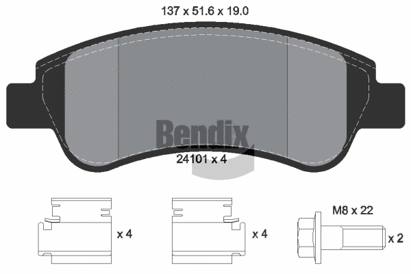 Brake Pad Set, disc brake (BPD1041)