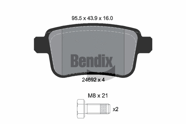 Brake Pad Set, disc brake (BPD1532)