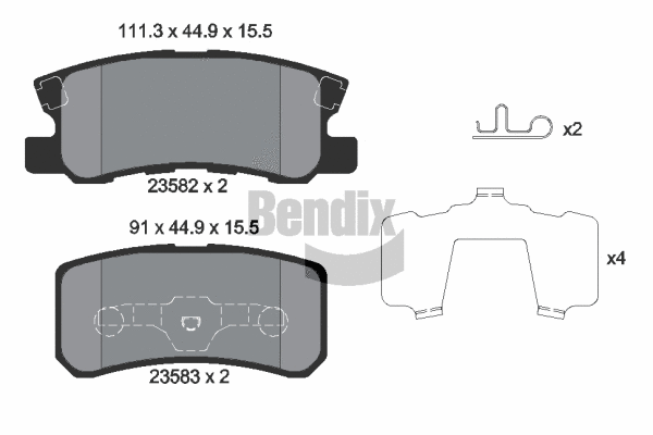 Brake Pad Set, disc brake (BPD1199)