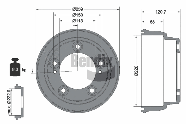 Brake Drum (BDM1166)