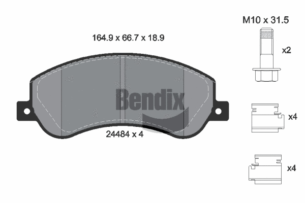 Brake Pad Set, disc brake (BPD1530)