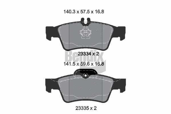 Brake Pad Set, disc brake (BPD1097)