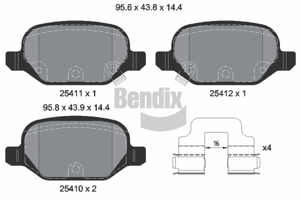 Brake Pad Set, disc brake (BPD1594)