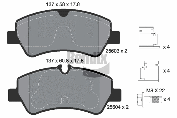Brake Pad Set, disc brake (BPD1081)