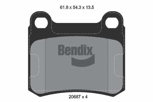 Brake Pad Set, disc brake (BPD1173)