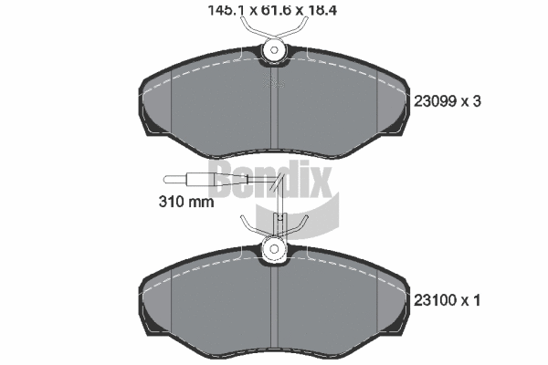 Brake Pad Set, disc brake (BPD1293)
