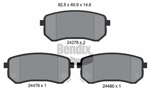 Brake Pad Set, disc brake (BPD1400)