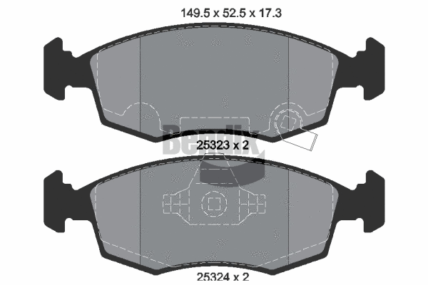 Brake Pad Set, disc brake (BPD1018)