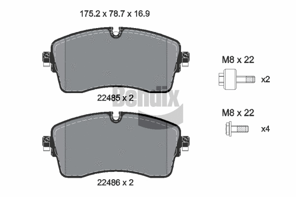 Brake Pad Set, disc brake (BPD2472)