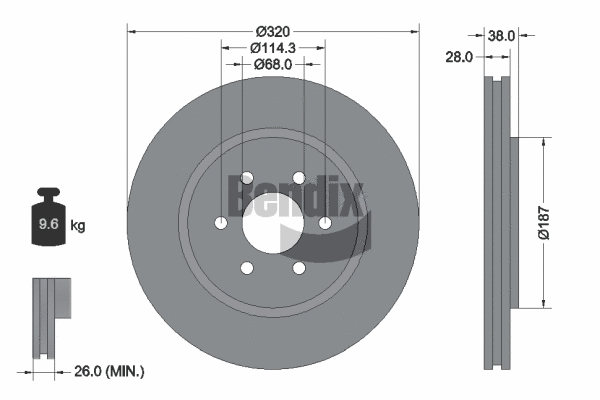Brake Disc (BDS1398HC)