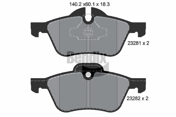 Brake Pad Set, disc brake (BPD1244)