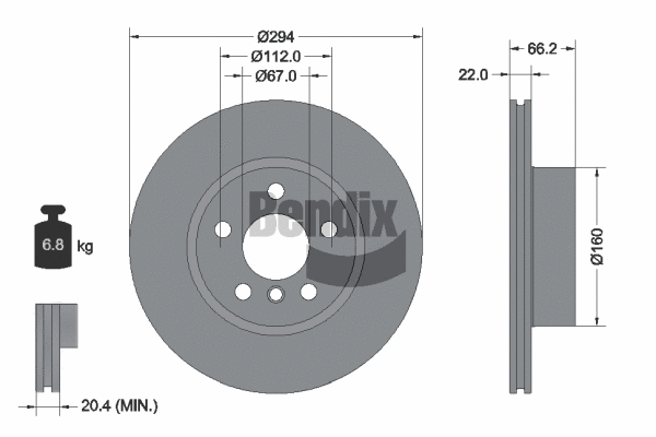 Brake Disc (BDS1633HC)
