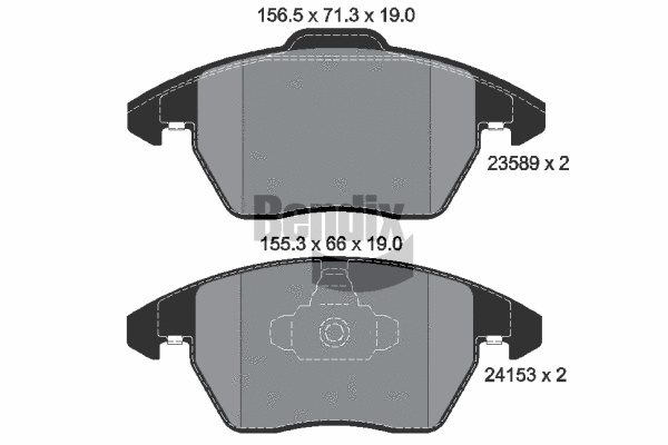 Brake Pad Set, disc brake (BPD1255)