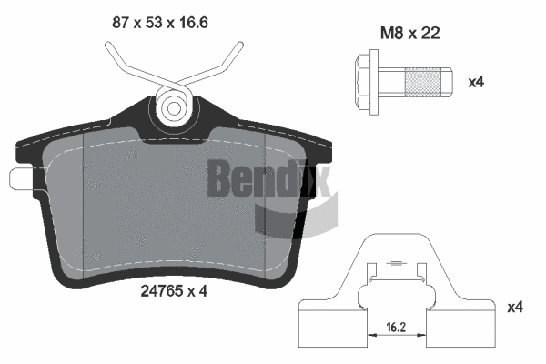 Brake Pad Set, disc brake (BPD1031)