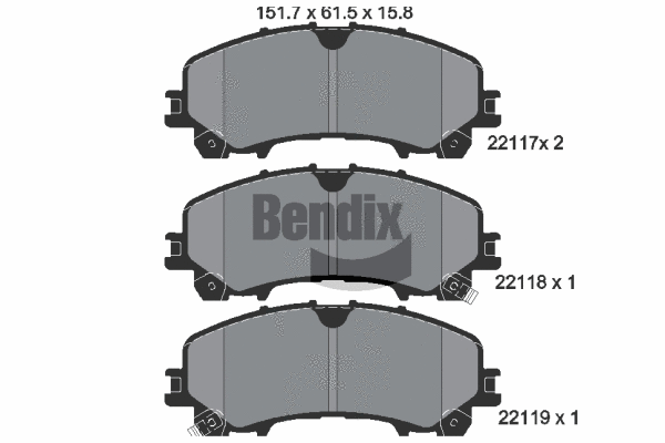 Brake Pad Set, disc brake (BPD1313)