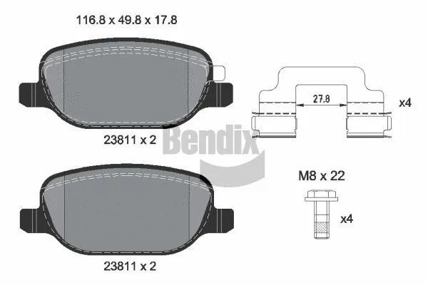 Brake Pad Set, disc brake (BPD2410)