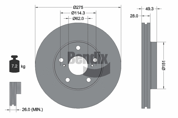 Brake Disc (BDS1862)