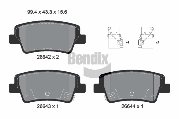 Brake Pad Set, disc brake (BPD2502)