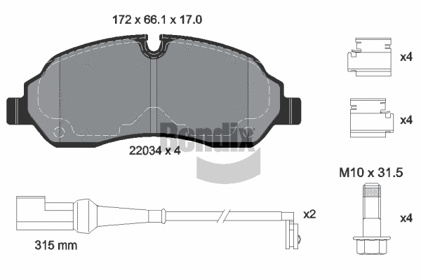 Brake Pad Set, disc brake (BPD1248)