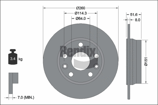 Brake Disc (BDS2290)