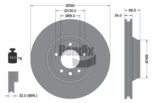 Brake Disc (BDS1546RHC)