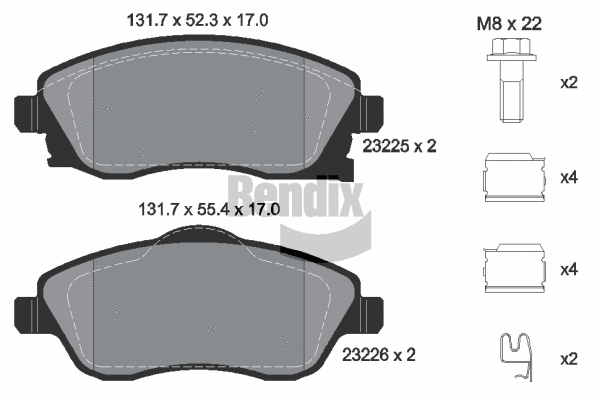 Brake Pad Set, disc brake (BPD1070)