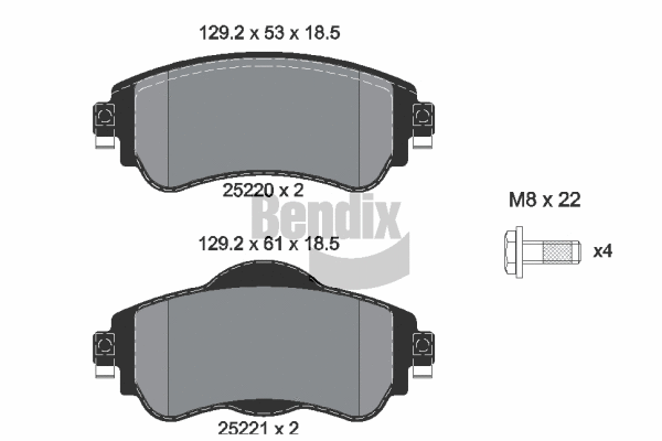 Brake Pad Set, disc brake (BPD1189)